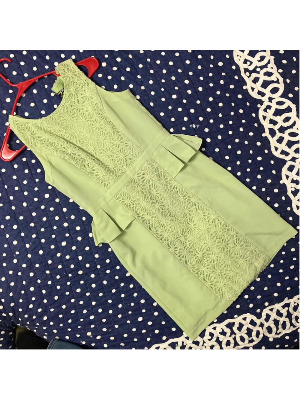 Gianni Binj vintage mint green lace cocktail dress